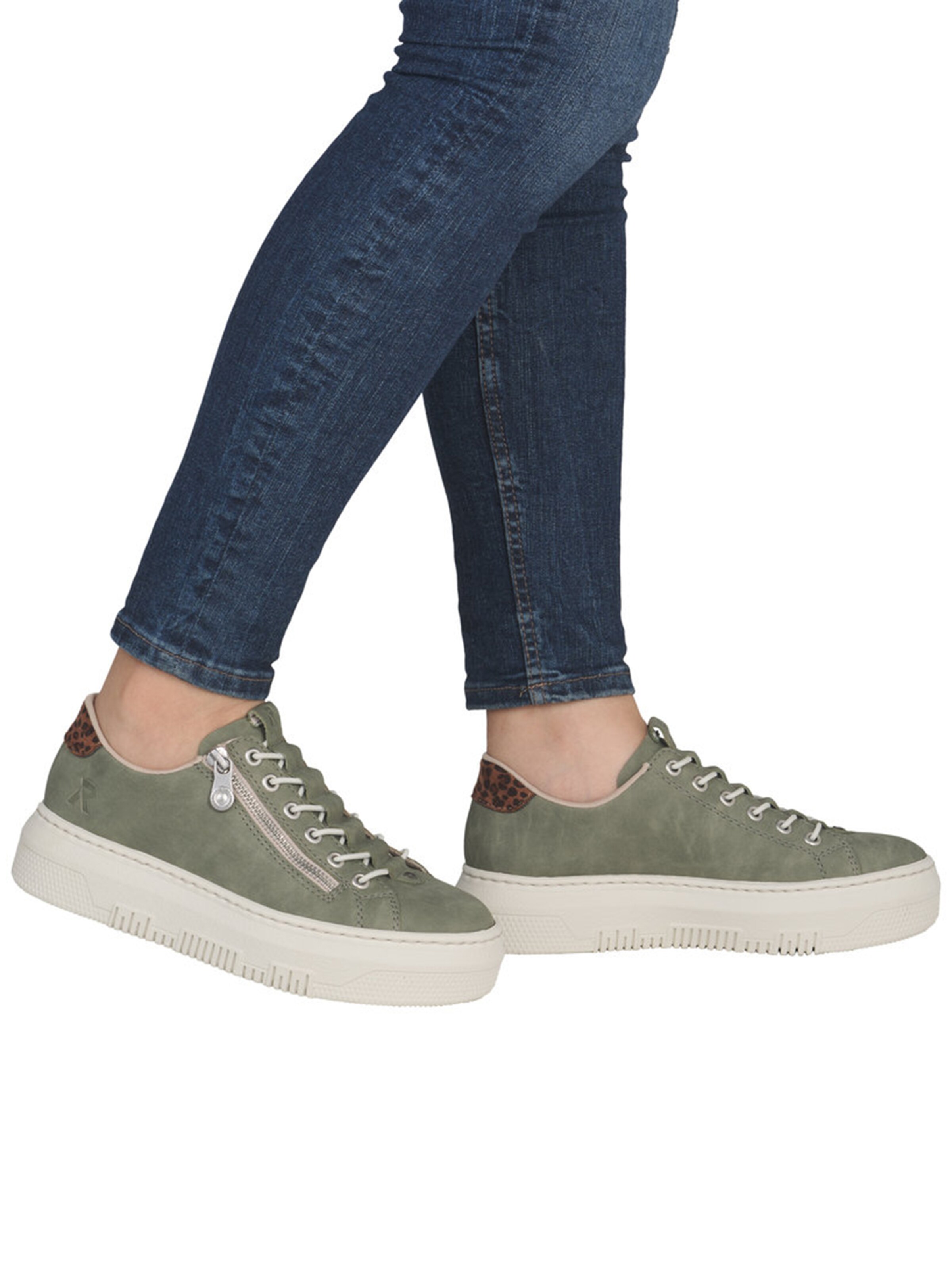Rieker Låg sneaker i grön: framsida