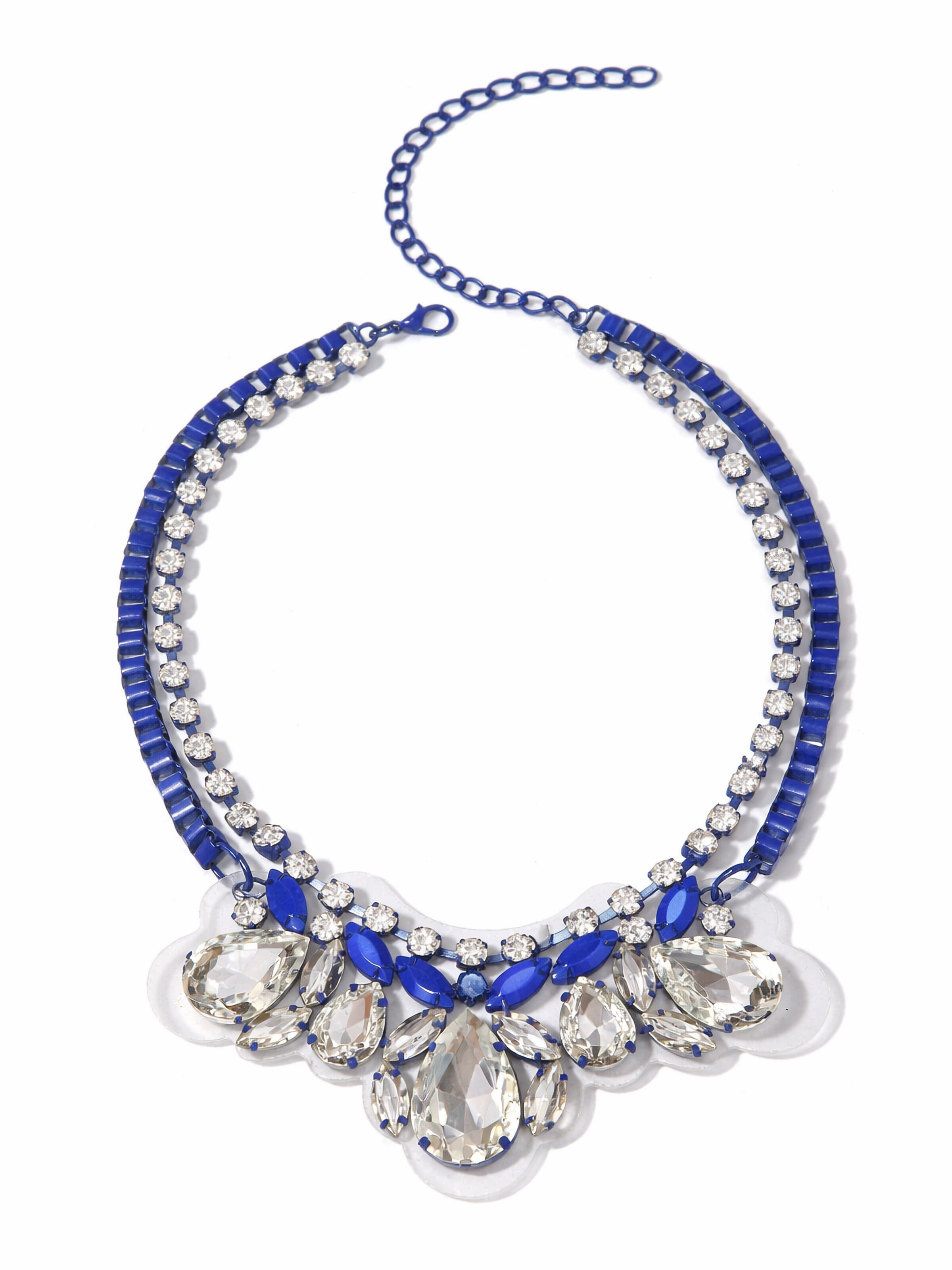 COLLEZIONE ALESSANDRO Necklace 'Gloria' in Blue: front