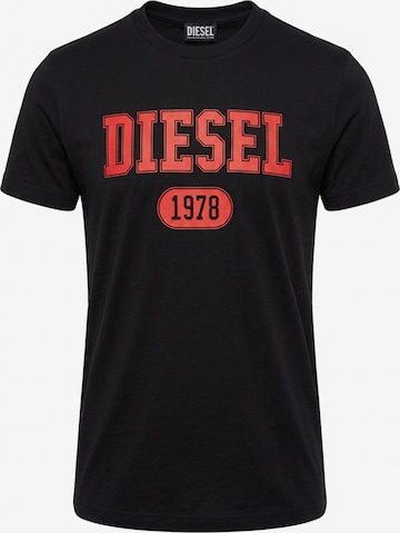 DIESEL Koszulka 'T-DIEGOR 1-A' w kolorze czarny: przód