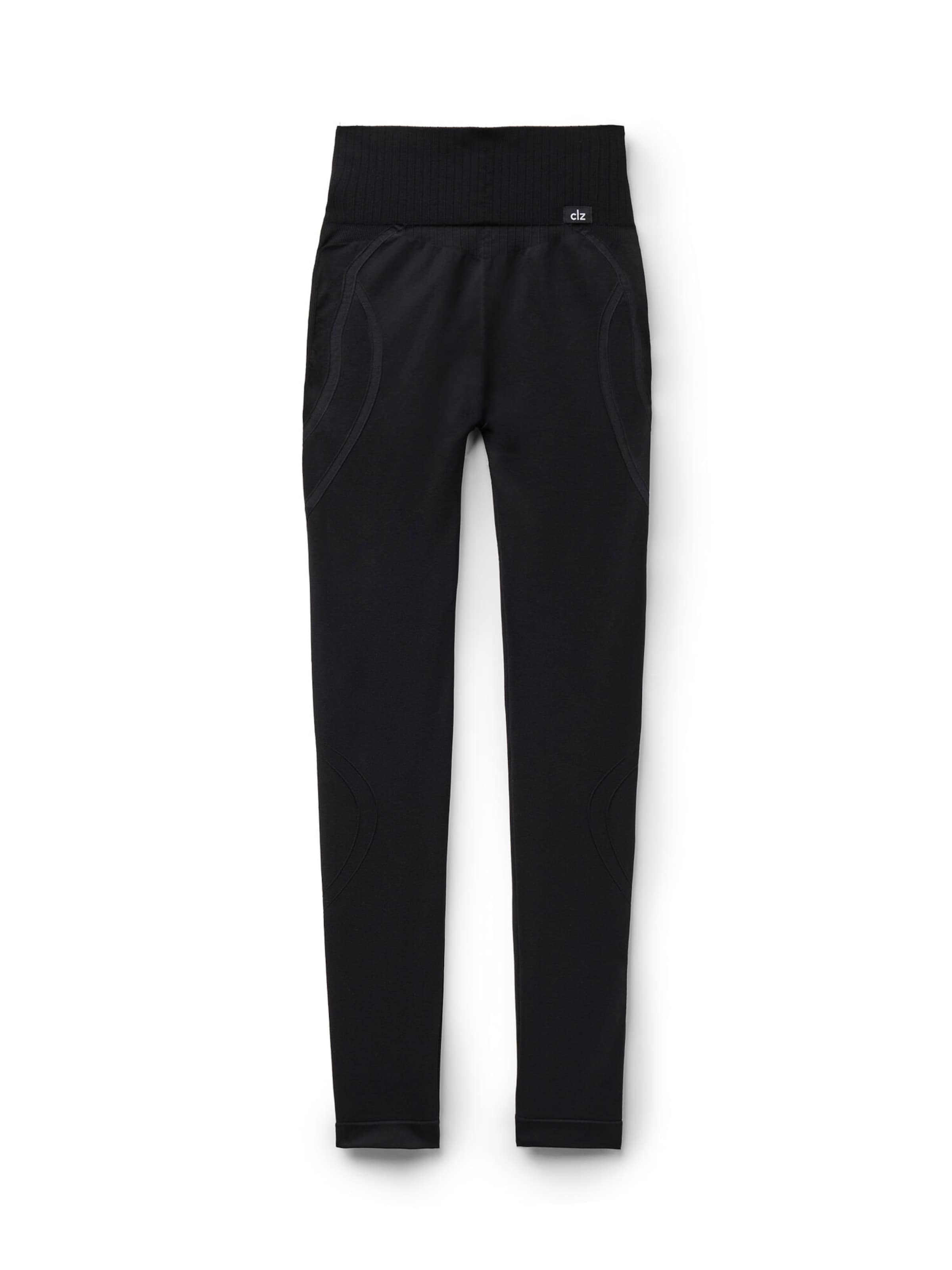 CALZEDONIA Skinny Leggings 'Double Scrunch' in Black: front