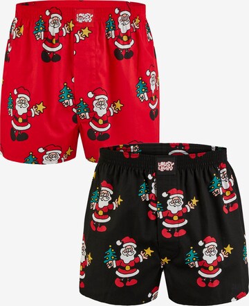 Lousy Livin Boxershorts 'Santa' in Rot: predná strana