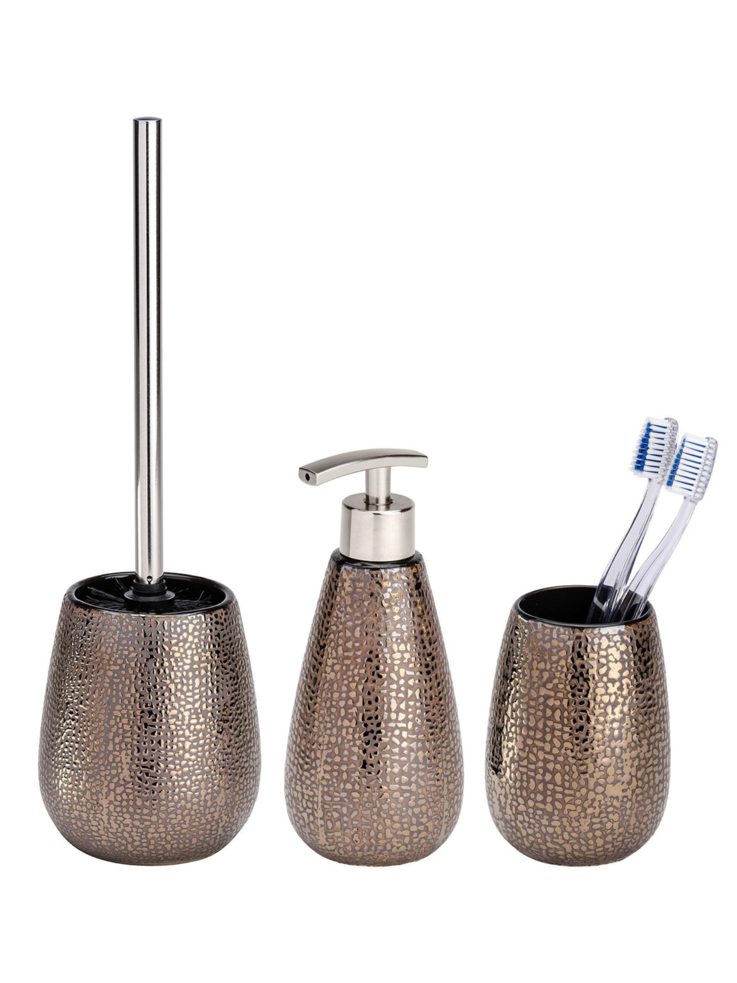 Wenko Bathroom Set 'Marrakesh' in Bronze: front