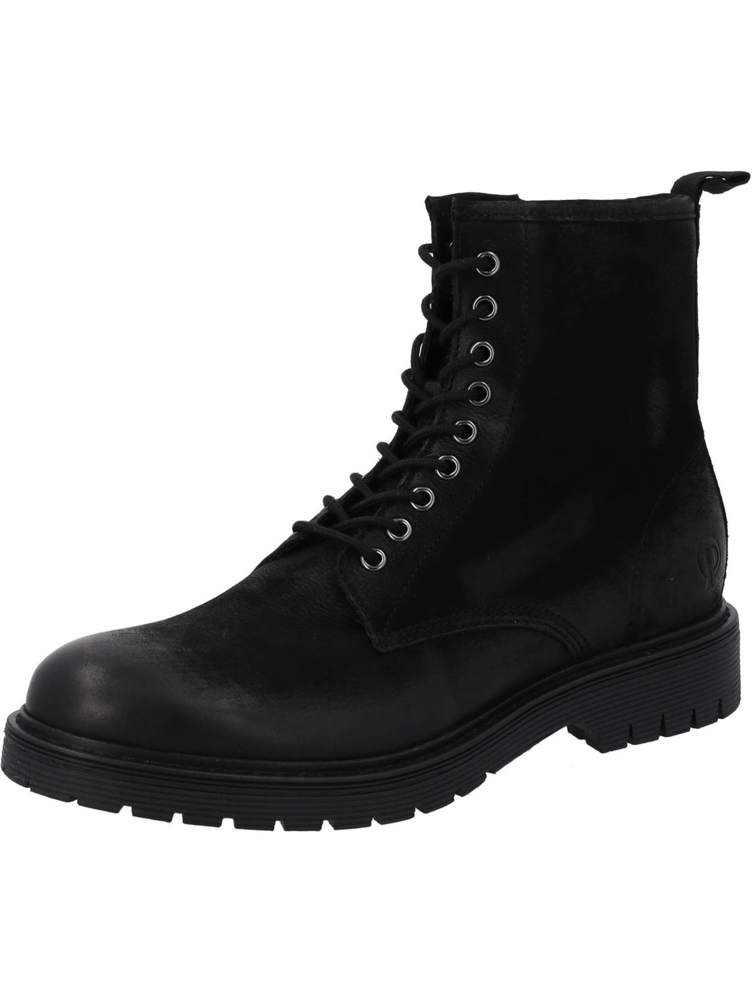 Palado Μπότες με κορδόνια 'Palado Liakian' σε μαύρο: μπροστά