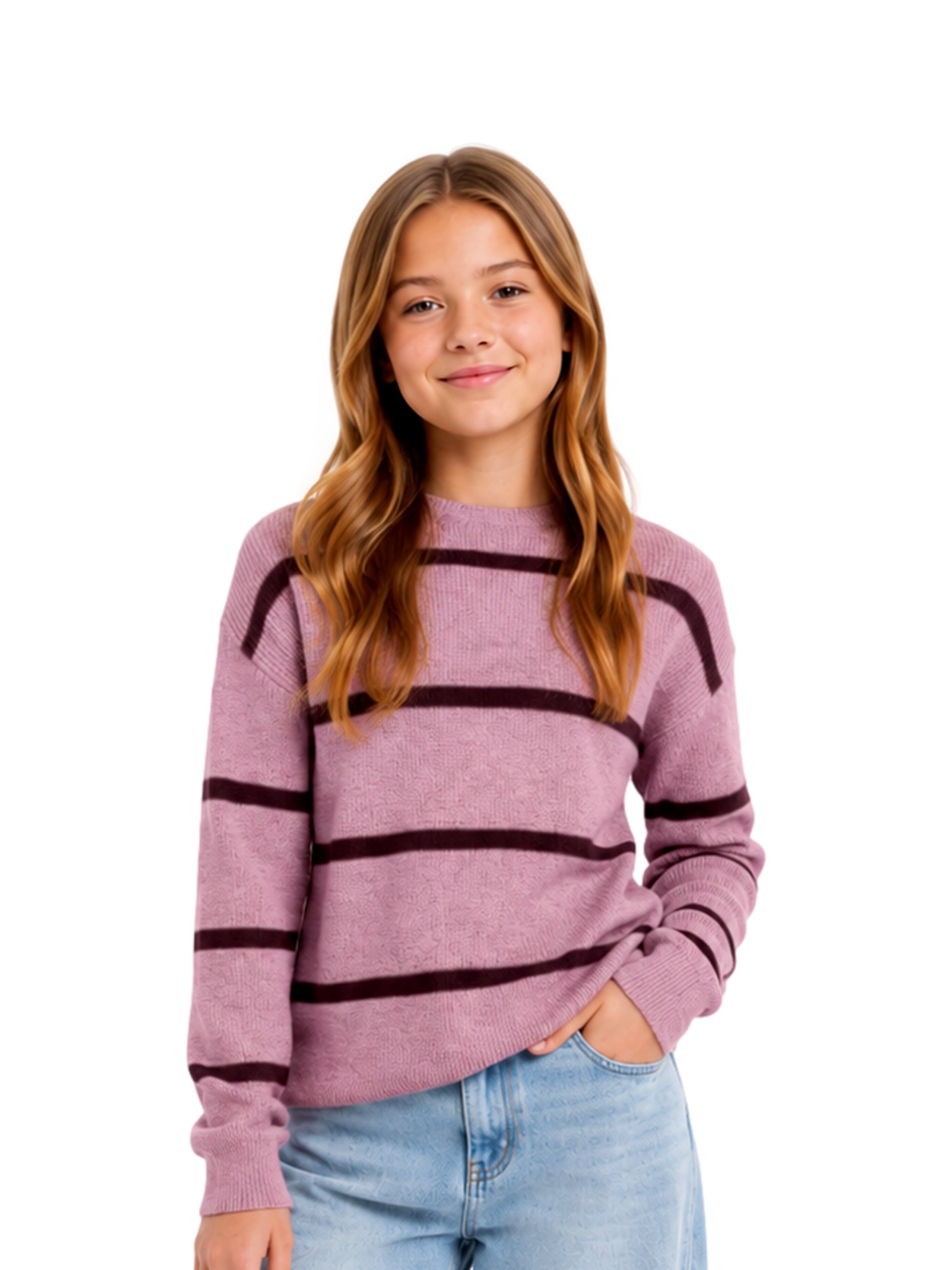 Pull-over 'KOGFRANCA' ONLY GIRLS en violet : devant