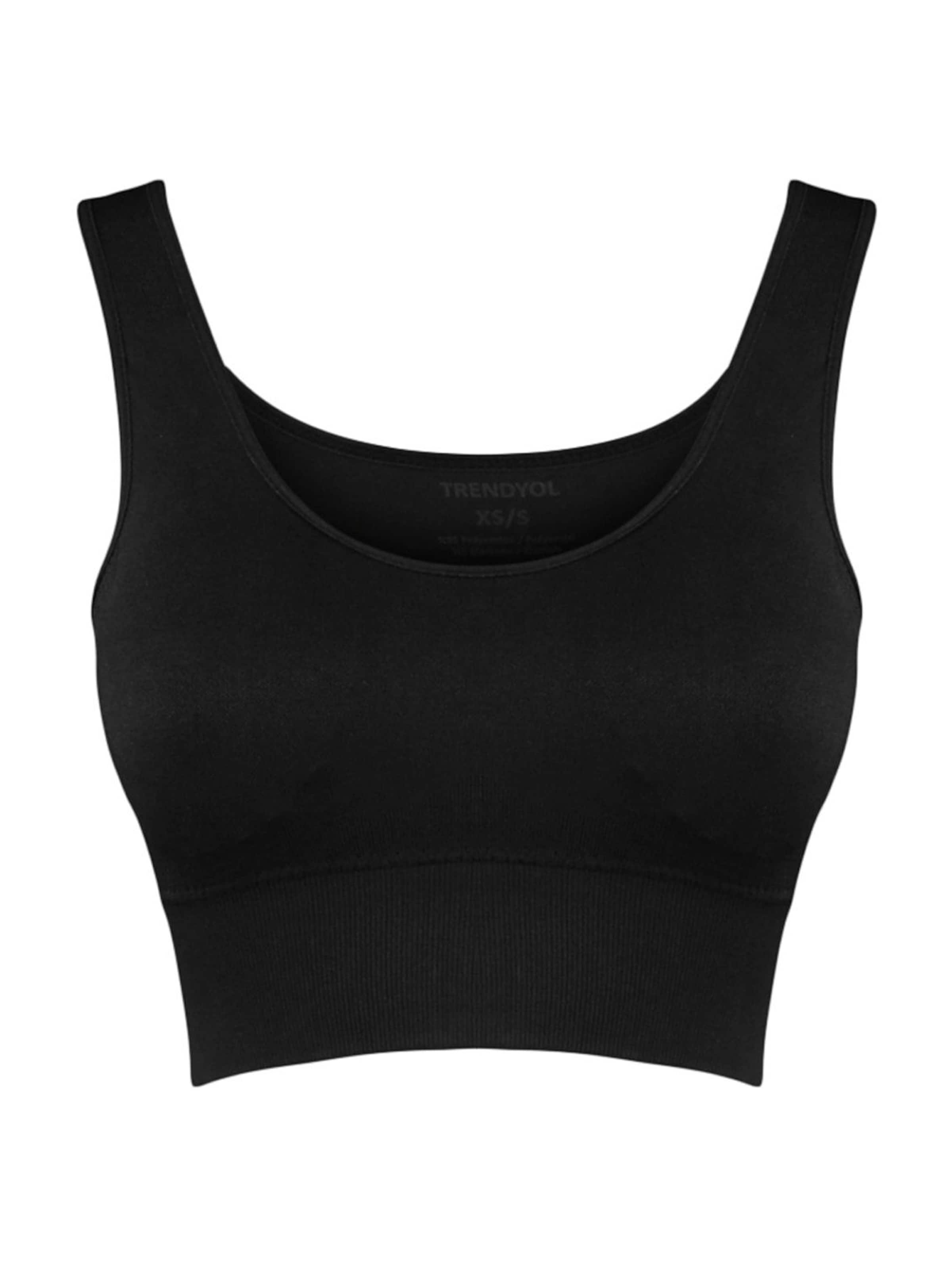 Trendyol Бюстье Топ в Черный: спереди