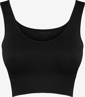 TrendyolBustier Top - crna boja: prednji dio