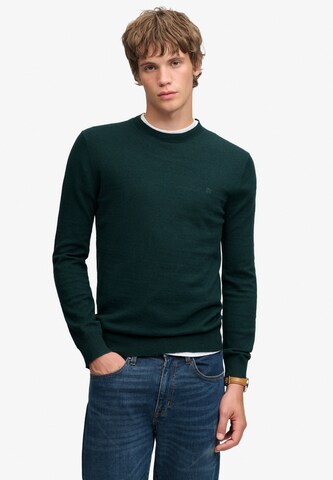 Superdry & Co Trui 'Essential' in Groen: voorkant