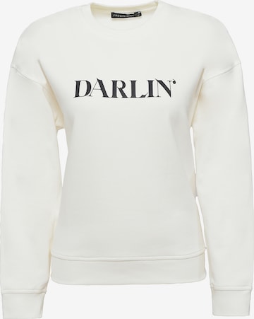 FRESHLIONS Sweatshirt ' DARLIN ' in Wit: voorkant
