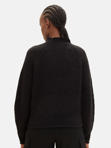 TOM TAILOR DENIM Pullover in Schwarz