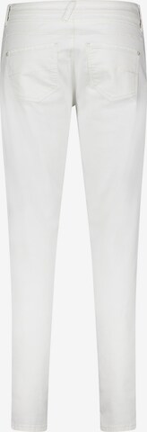Cartoon Regular Boyfriend-Hose mit Stickerei in Weiß