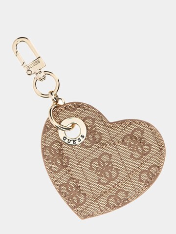 GUESS Key Ring 'Herz' in Beige: front