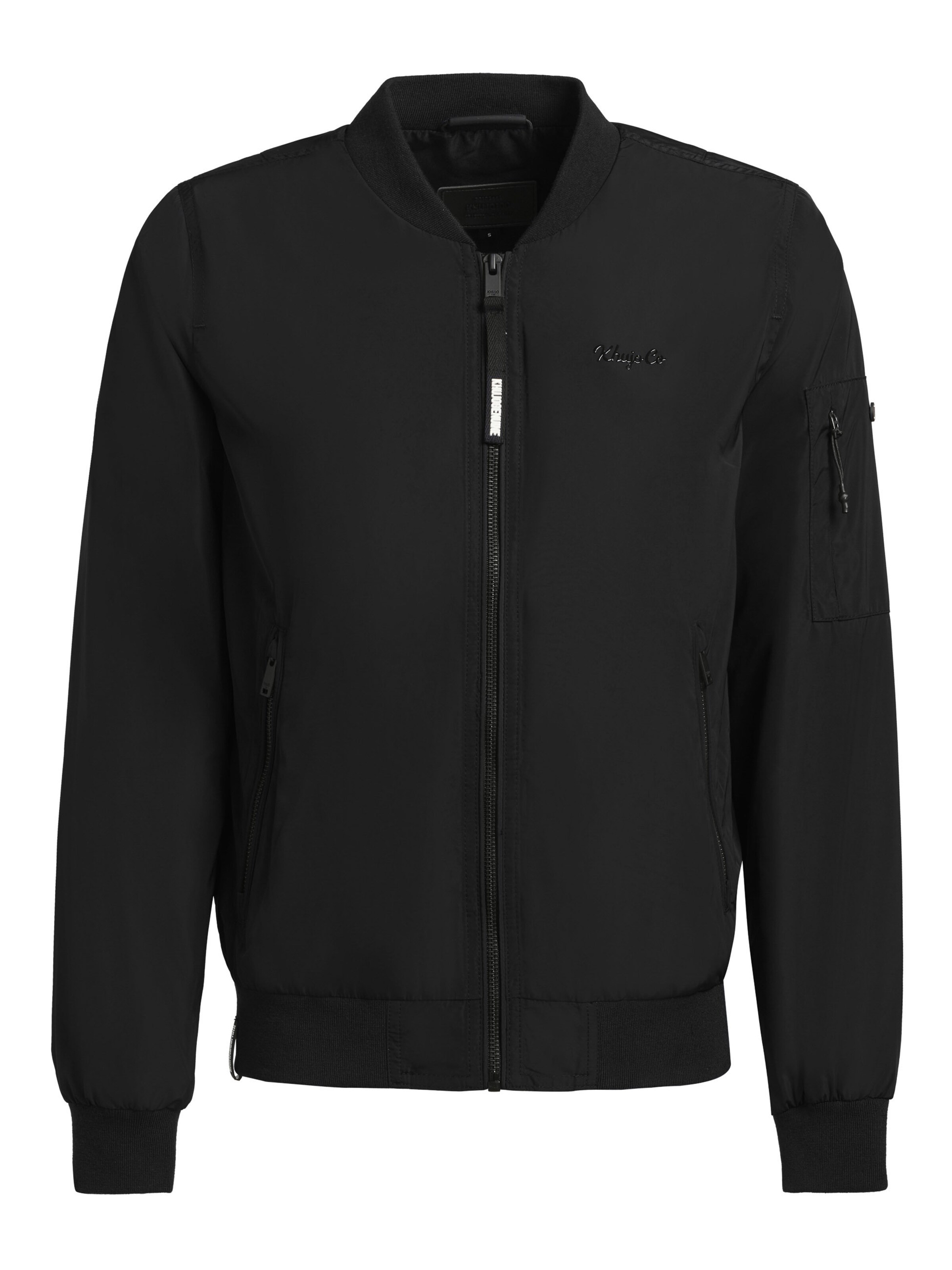 khujo Jacke 'Cend' in Schwarz: Vorderseite