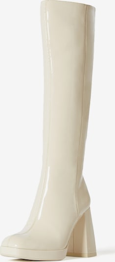 Bershka Bottes en blanc cassé, Vue avec produit