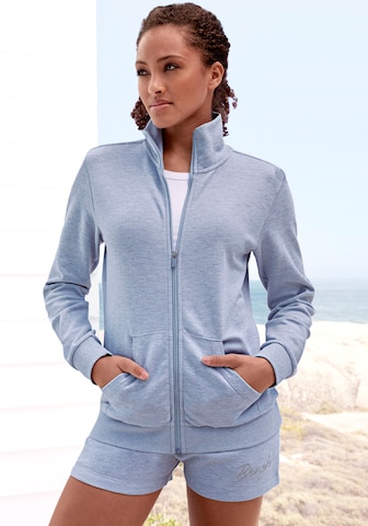 BENCH Zip-Up Hoodie in Blue: front