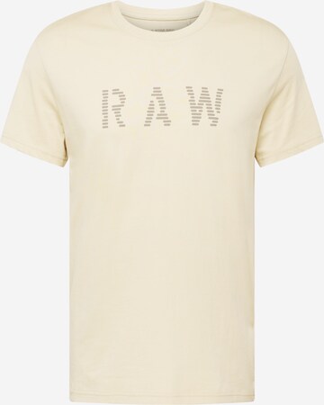 T-Shirt G-Star RAW en beige : devant