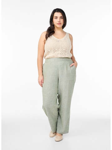 Zizzi Loosefit Kalhoty 'VLina' – zelená