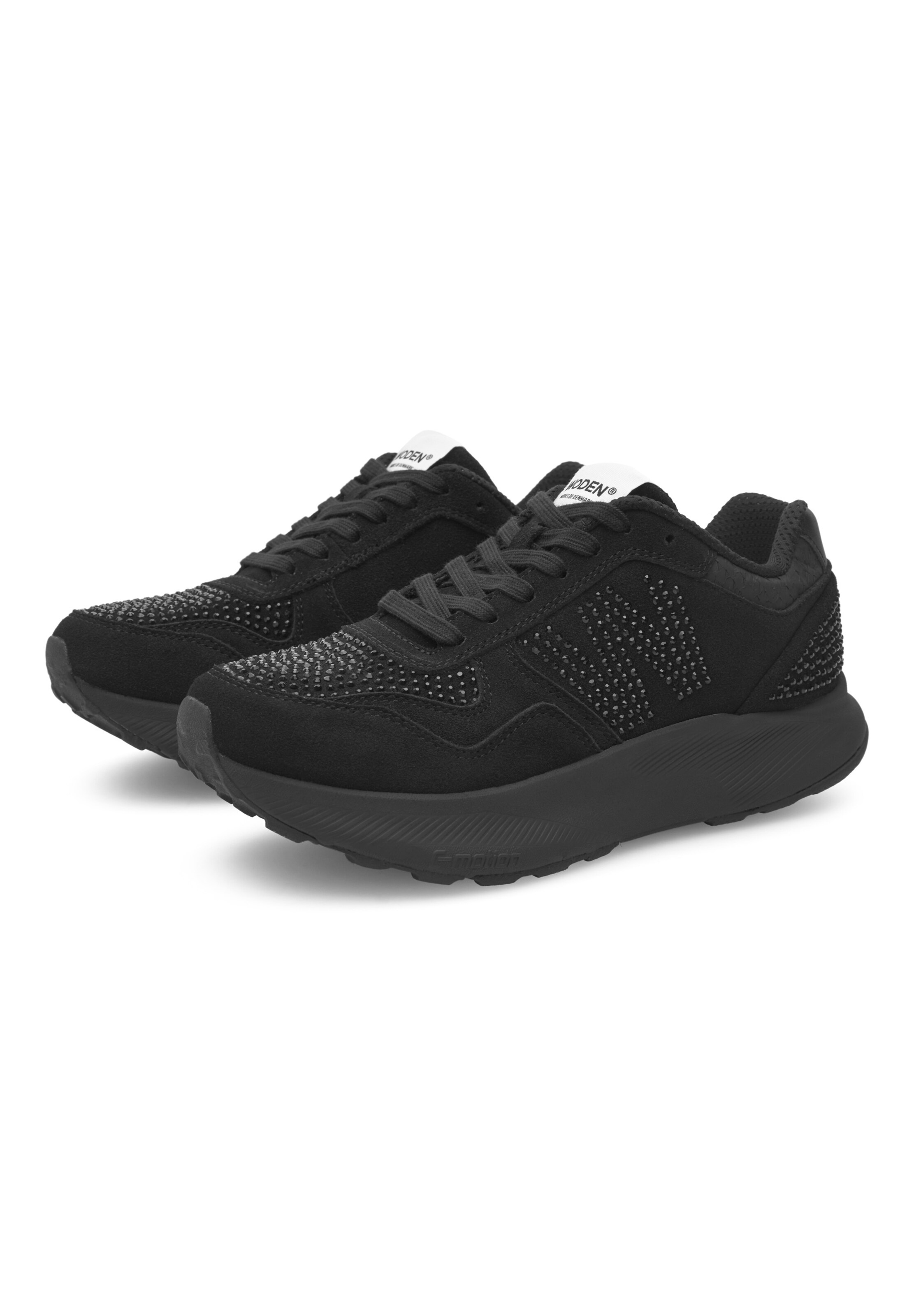 Baskets basses 'Mathilde Crystal' WODEN en noir