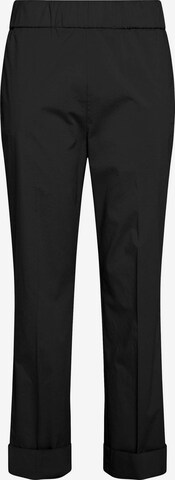 DEHA Pleat-Front Pants in Black: front