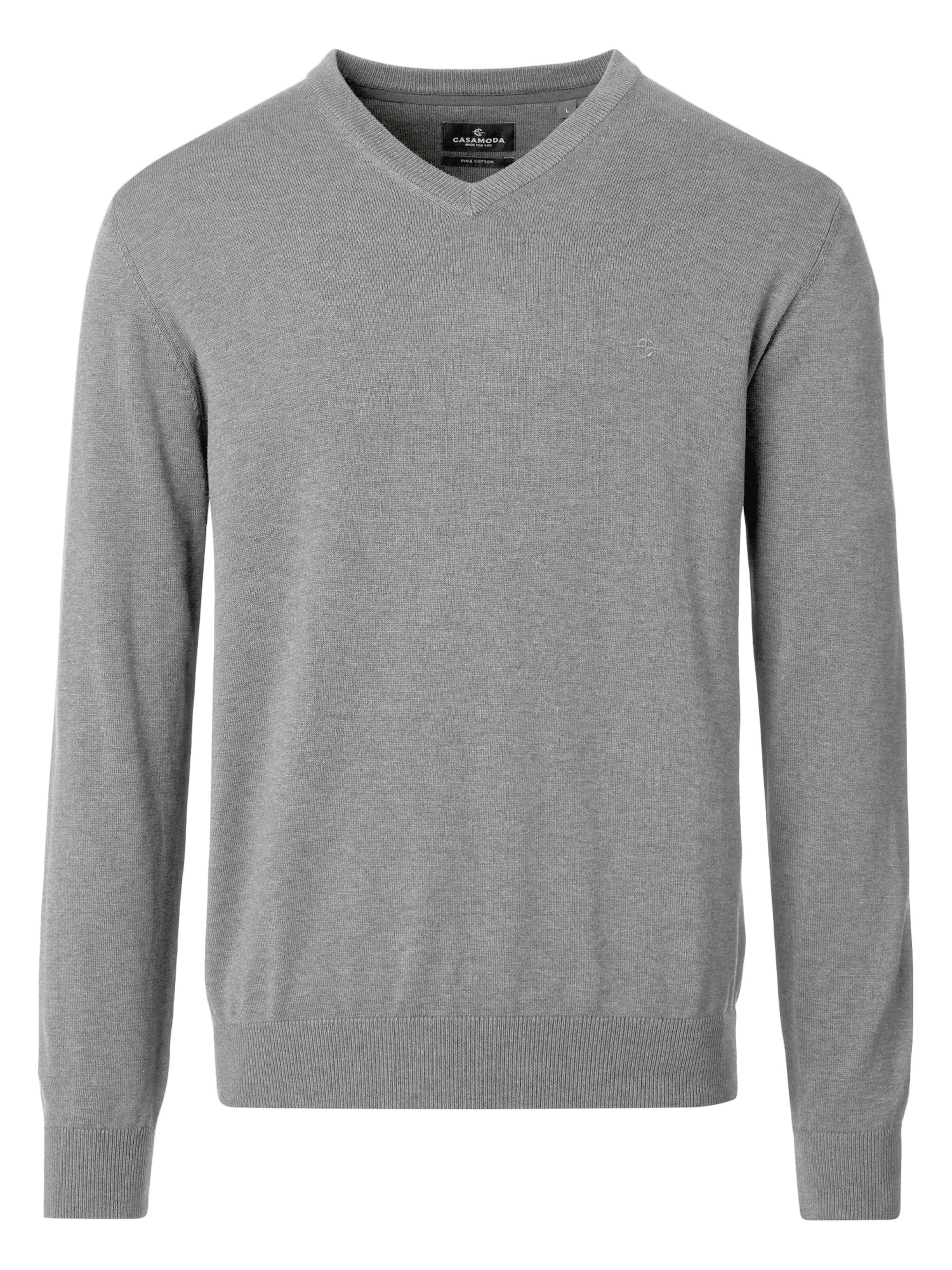 CASAMODA Sweater 'Basic' in Grey: front