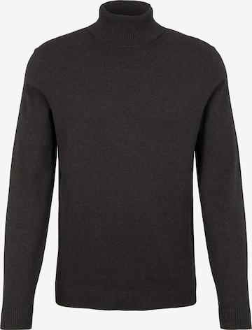 TOM TAILOR Sweater in Black: front