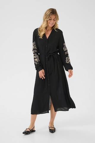 Cream Shirt dress 'Rosine' in Black: front
