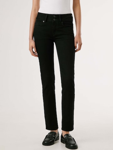 Coupe slim Jean Pepe Jeans en noir : devant