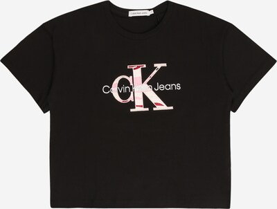 Calvin Klein Jeans T-Shirt in himbeer / puder / hellpink / schwarz, Produktansicht