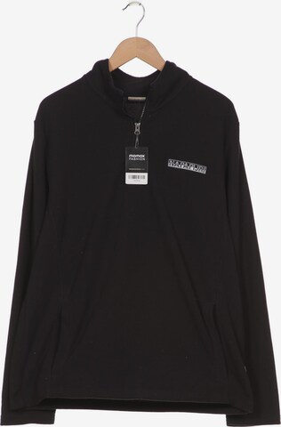 NAPAPIJRI Sweatshirt & Zip-Up Hoodie in XXL in Black: front