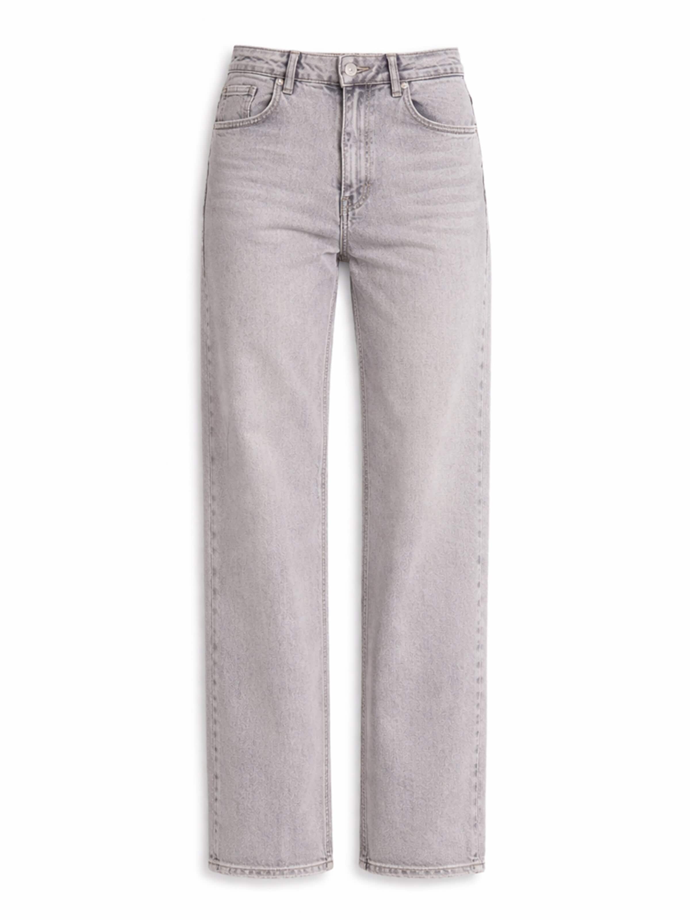 IT'S BASIC Regular Jeans 'Straight High Rise Jeans' in Beige: voorkant
