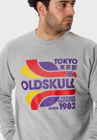 Oldskull Sweatshirt 'Retro Tokyopolis' in Grey