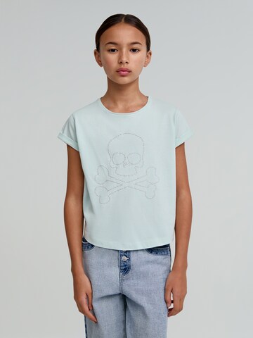 Maglietta 'Shiny Skull' di Scalpers in verde