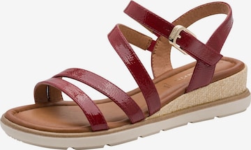 Sandales à lanières Tamaris en rouge : devant