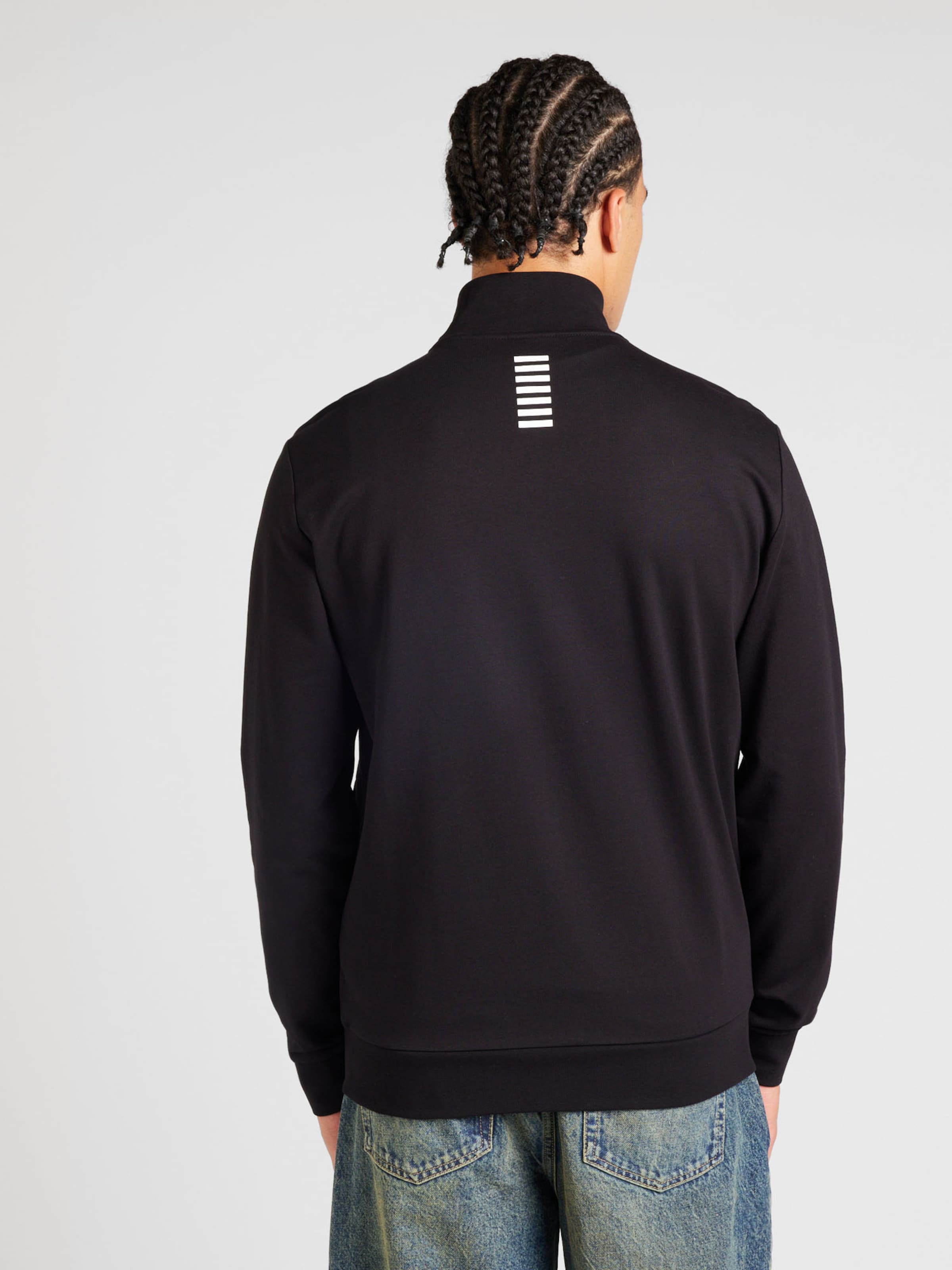 EA7 Emporio Armani Zip-Up Hoodie in Black | ABOUT YOU