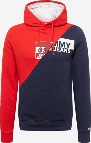 Sweat-shirt Tommy Jeans en bleu : devant