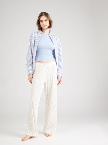 Hunkemöller - Pantalón de pijama 'Daisy' en blanco