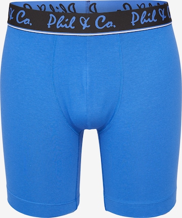 Phil & Co. Berlin Boxer shorts ' Jersey Long Boxer ' in Blue