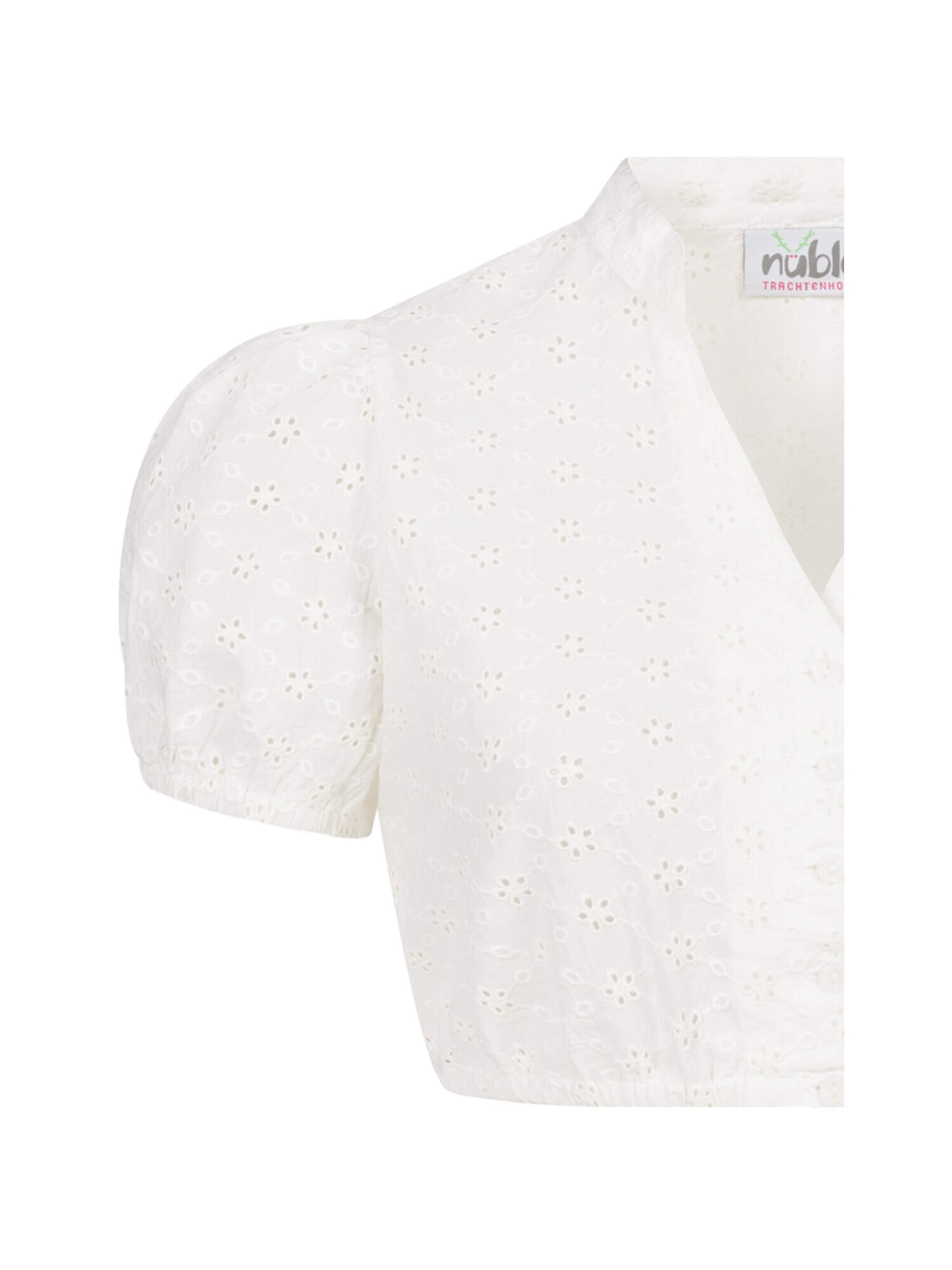Trachtenhof Nübler Traditional Blouse 'Dirndlbluse kurzarm Valentina' in Beige
