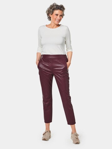 Goldner Slimfit Hose 'Martha' in Rot