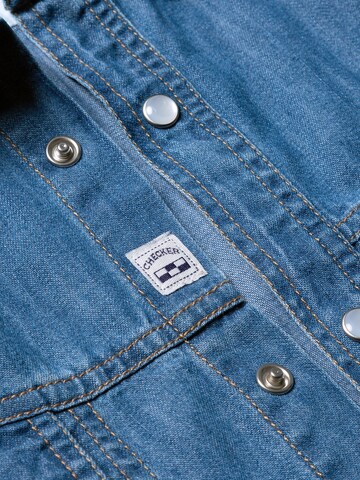 Checker Regular fit Overhemd ' Dynasty Denim ' in Blauw