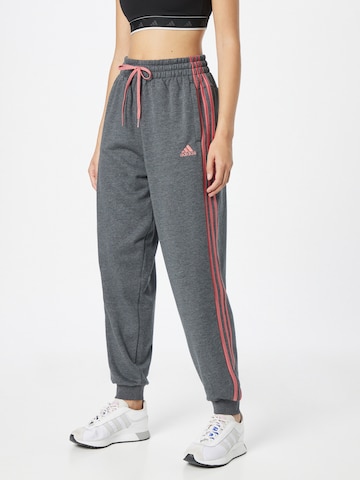 Effilé Pantalon de sport 'Essentials Studio Lounge 3-Stripes' ADIDAS SPORTSWEAR en gris