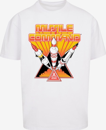 F4NT4STIC T-Shirt 'Arcade Triple Shot Atari Retro Gaming' in Weiß: Vorderseite