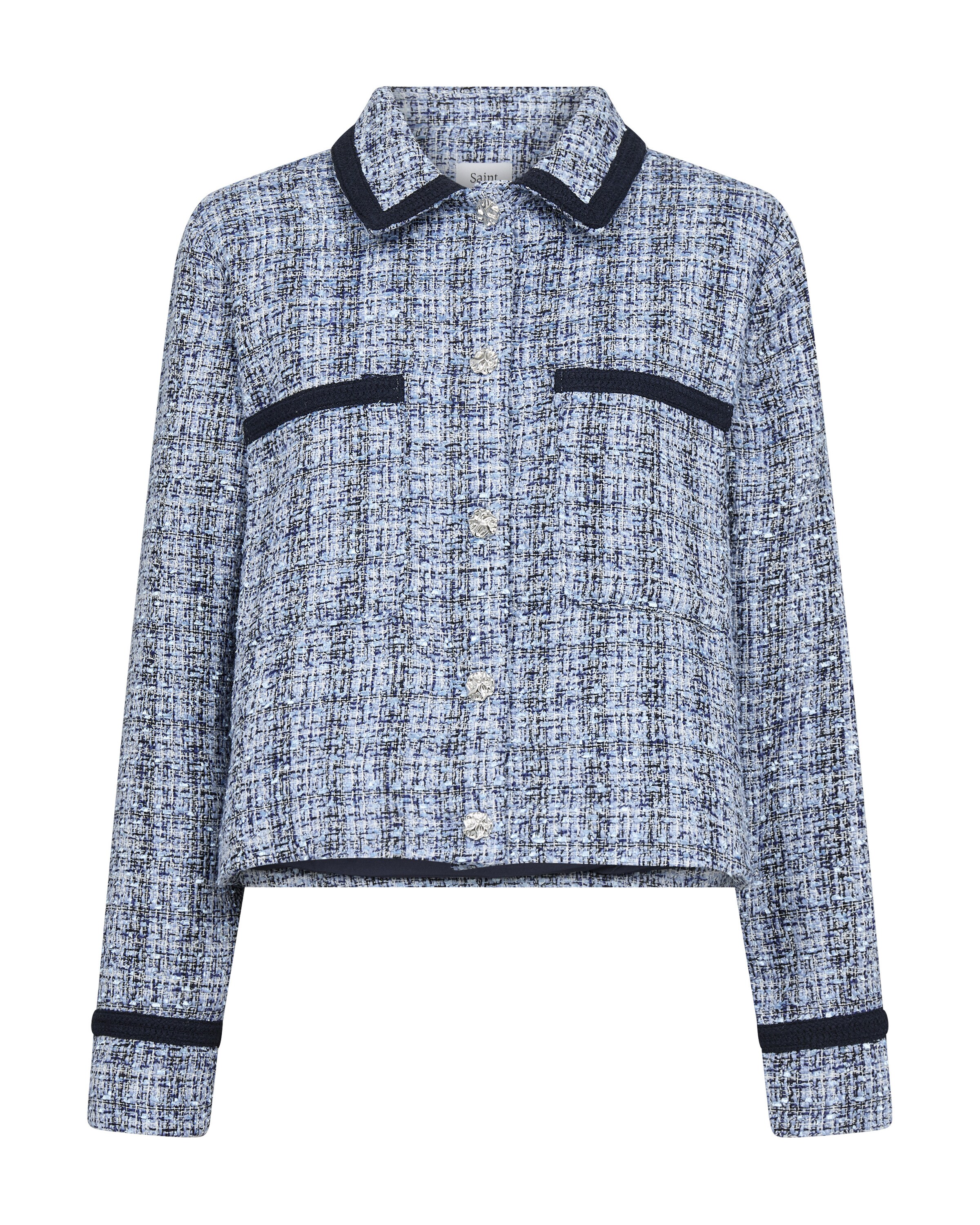 SAINT TROPEZ Between-season jacket 'Jacqueline' in Blue: front