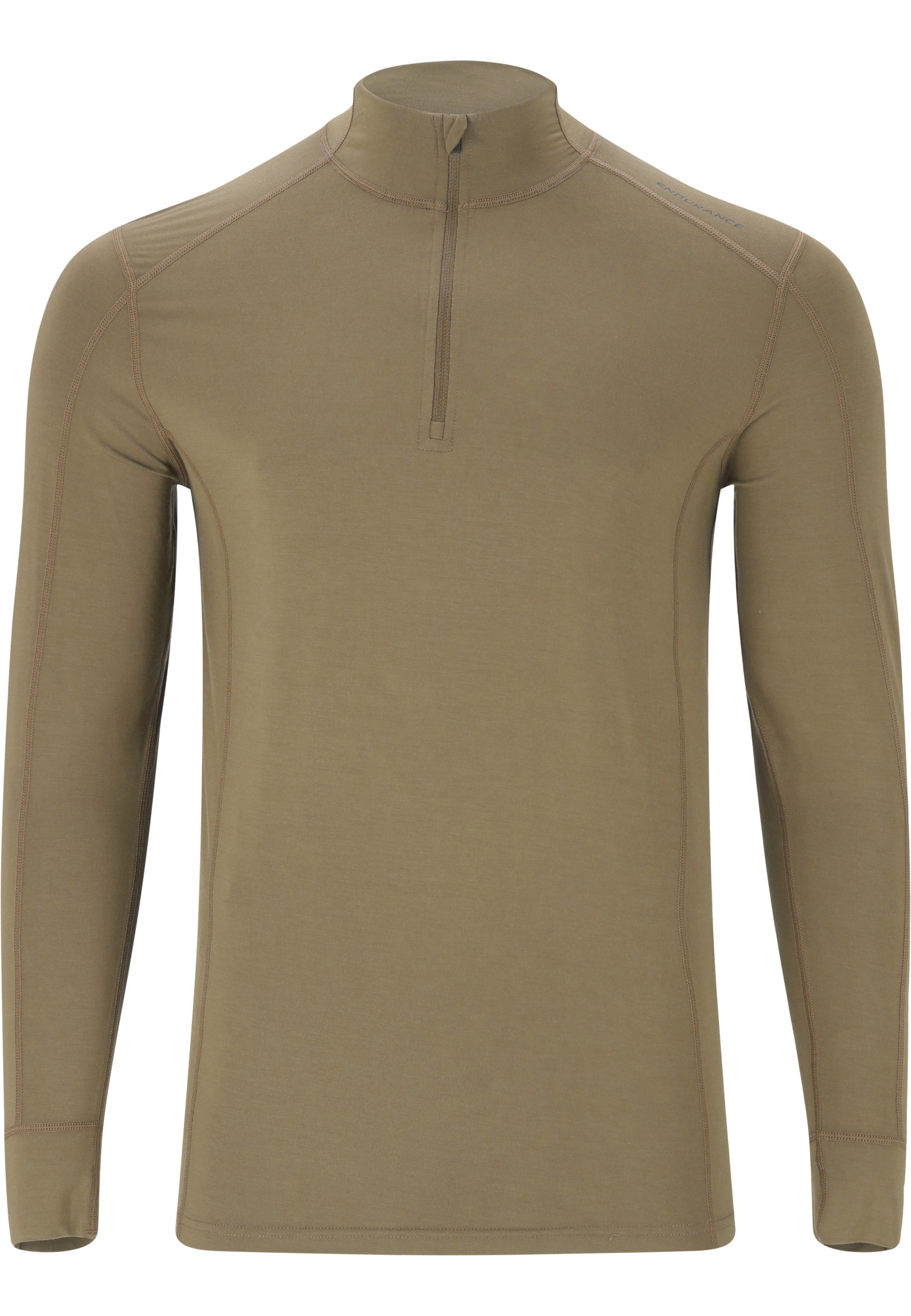ENDURANCE Performance shirt 'Lead' in Brown: front
