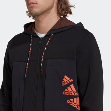 ADIDAS SPORTSWEAR Bluza rozpinana sportowa 'Essentials Brandlove Fleece ' w kolorze czarny