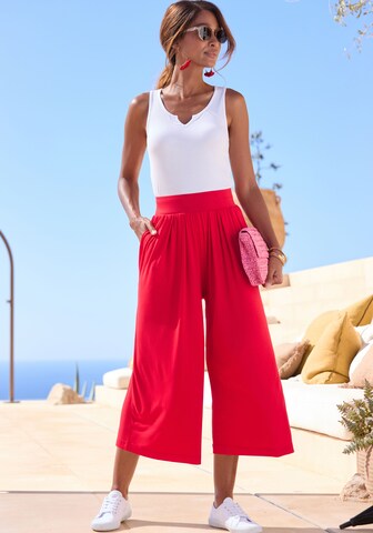 LASCANA Wide leg Παντελόνι σε κόκκινο