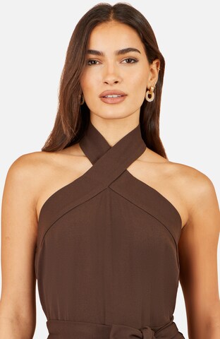 Yumi Jumpsuit in Braun: Vorderseite