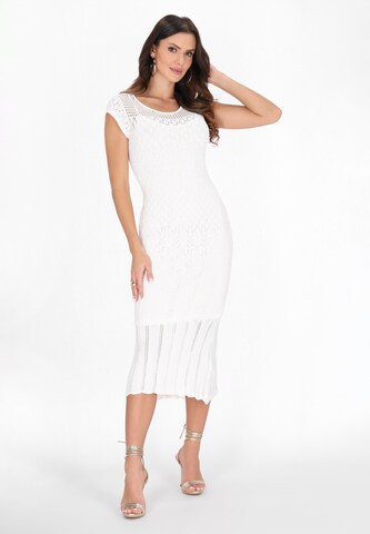 Abito in maglia 'Fashion Look' di faina in bianco: frontale