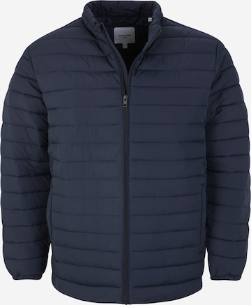 Jack & Jones Plus Tussenjas in Blauw: voorkant