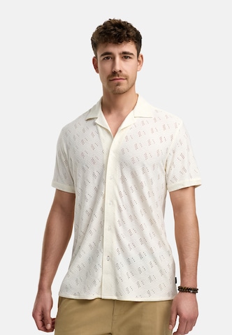 INDICODE JEANS Regular fit Overhemd 'Jerry ' in Beige: voorkant
