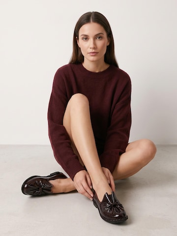 VENEZIA Moccasin 'Venezia' in Red: front